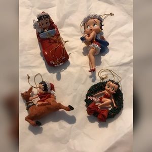 SOLD NOT FOR SALE-NWOT Betty Boop Christmas ornaments.
